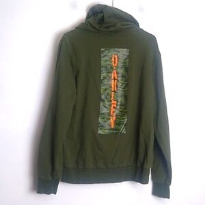 Oakley Men’s Full Zip graphic Hoodie Sweatshirt Jacket Olive Green sz Large